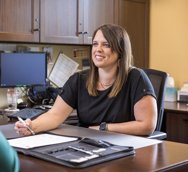 Waldo State Bank community bank employees posing for their Christmas photo 2022