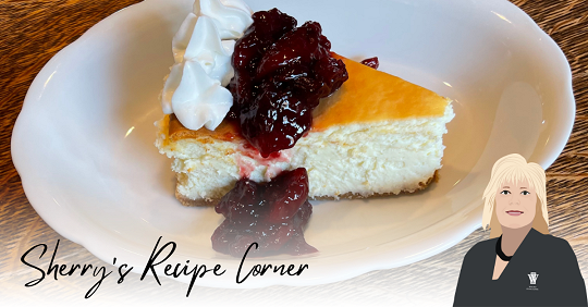 Heavenly Cheesecake with Cherry Compote