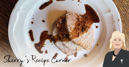 Honey Balsamic Glaze over Smoked Pork