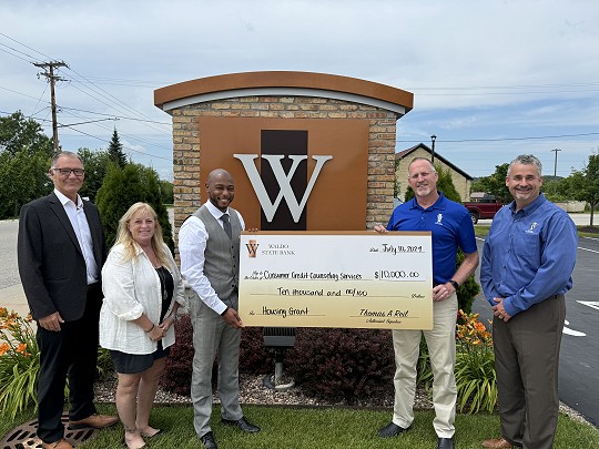 Waldo State Bank Awarded $10,000 Housing and Economic Development Grant by Wisconsin Bankers Association